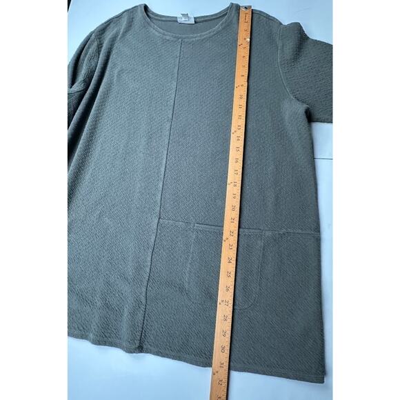 PureJill Top Womens 2X Green Long Sleeve Tunic Pocket Stretch Comfort Neutral - Picture 11 of 13